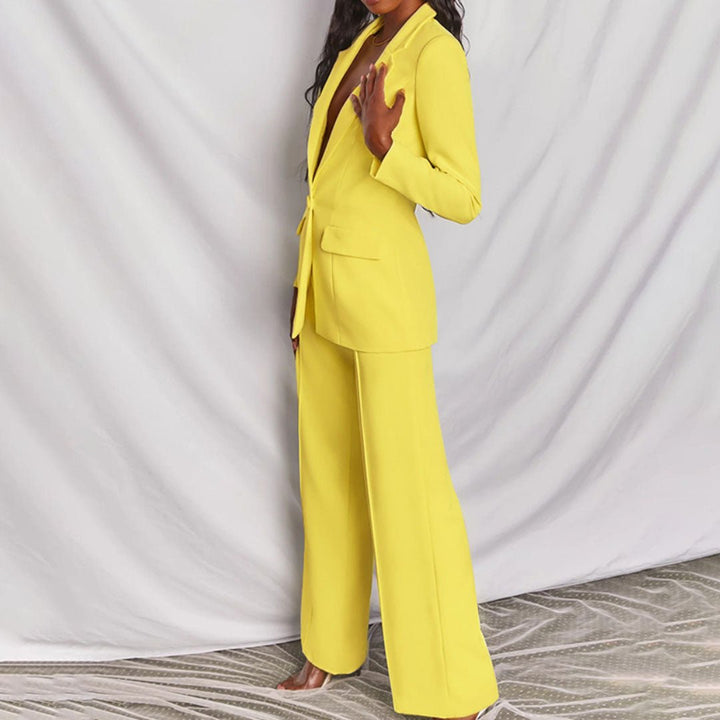 Women’s Suit with Lapel Blazer and Full-Length Pants