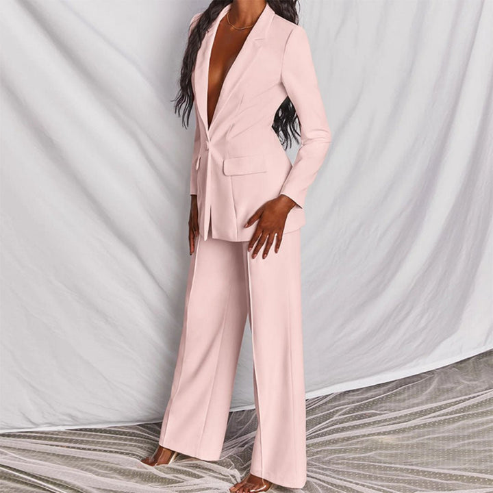 Women’s Suit with Lapel Blazer and Full-Length Pants